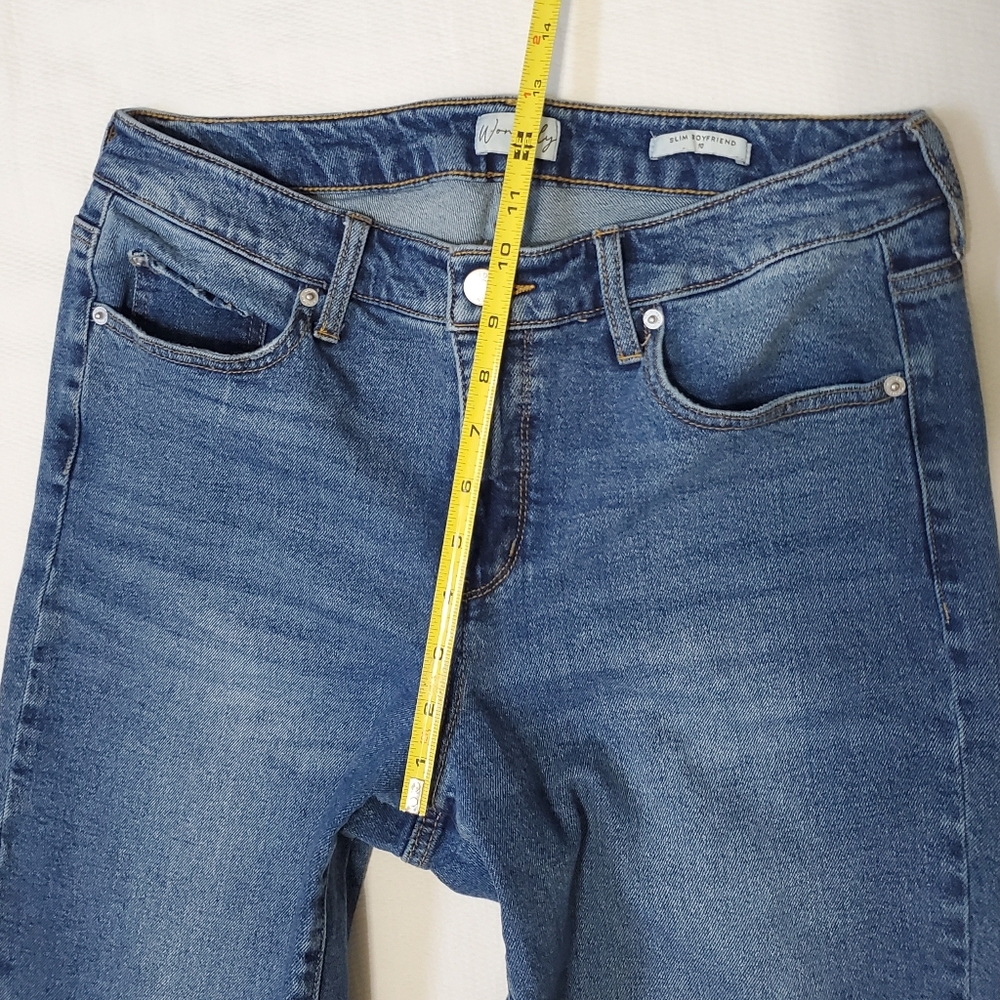 Wonderly Slim Boyfriend  High Rise Jeans Size 10 - Picture 7 of 9